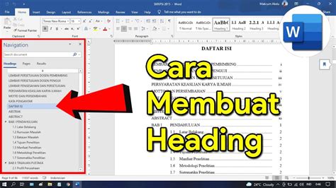 Cara Membuat Heading Untuk Pembuatan Daftar Isi Otomatis di Microsoft Word – IDN