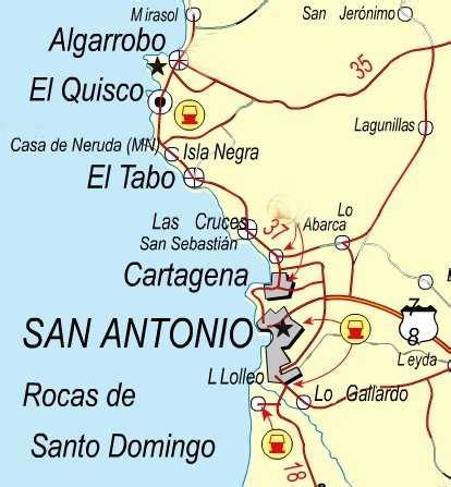 San Antonio Chile Map