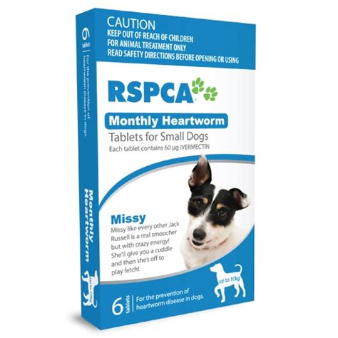 RSPCA Heartworm Tablets for Dogs up to 22lbs (up to 10kg) - 12 Pack - Blue - Petsofoz.net ...