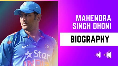 Mahendra Singh Dhoni Biography in English