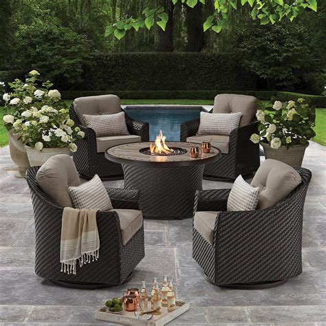 Buy Member's Mark Agio Heritage 5-Piece Outdoor Fire Pit Chat Set with ...