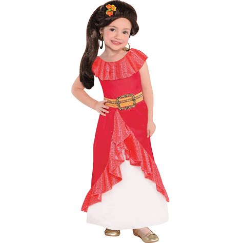 Costumes USA Elena of Avalor Costume for Girls, Features a Ruffled Hemline and a Sparkle Mesh ...