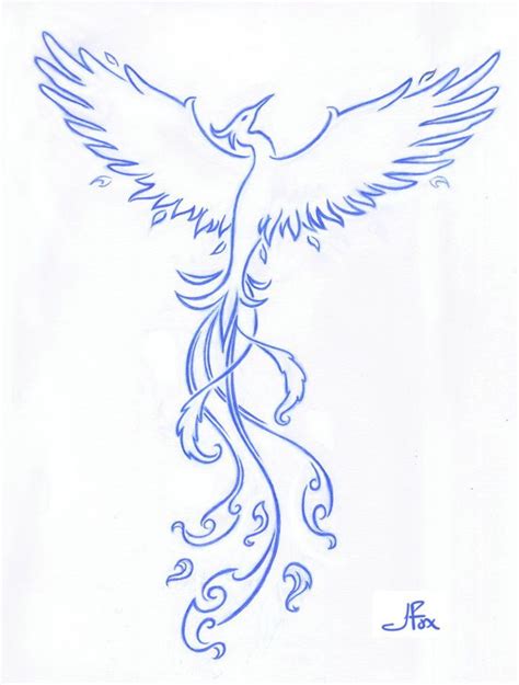 Simple Phoenix Drawing at GetDrawings | Free download