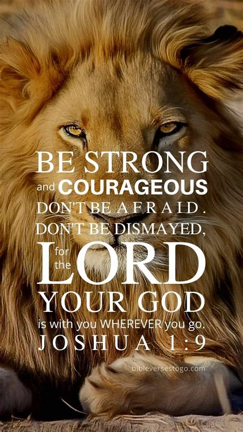 Lion Joshua 1:9 – Encouraging Bible Verses