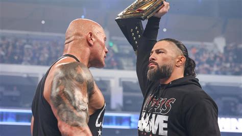 How Long Ago WWE Decided On The Rock Vs Roman Reigns At WrestleMania 40 ...