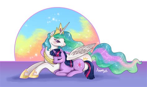 Celestia and Twilight by Amenoo on DeviantArt