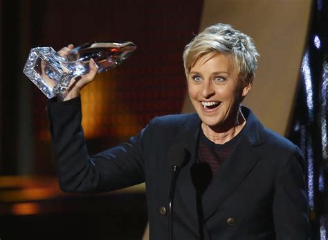 Ellen DeGeneres accepts the award for favorite daytime tv host for her show “The Ellen DeGeneres ...