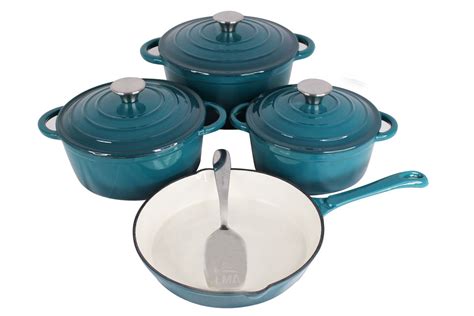 Authentic 7 Piece Cast Iron Cookware Set & Complementary LMA Serving Spoon | Shop Today. Get it ...