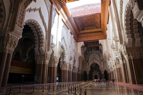 Hassan II Mosque Interior - Ceiling Stock Photo - Image of architectural, mosque: 17485392