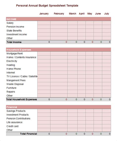 Personal budget template free excel - Flexballs