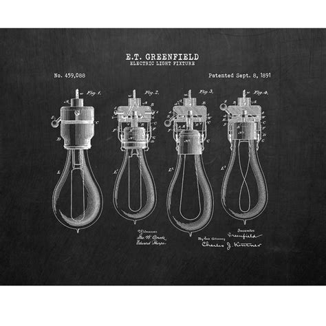 1891 Light Bulb Patent Print | Etsy