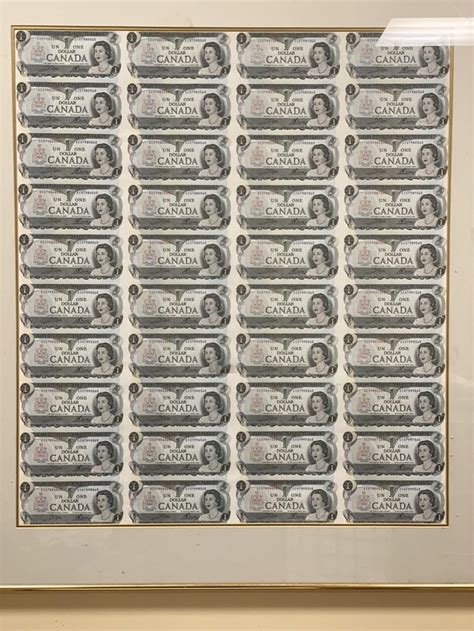 1973 Canadian one dollar bill sheet uncut : r/mildlyinteresting