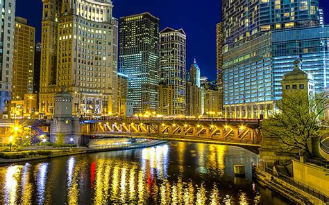 HD wallpaper: architecture, bridges, buildings, chicago, cities, hdr ...