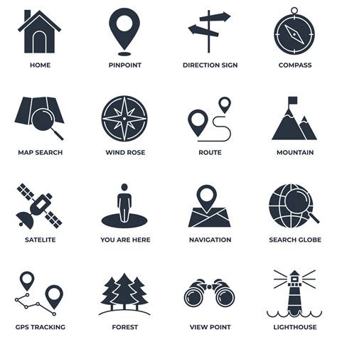 Set of Navigation location icon logo vector illustration. location pack symbol template. home ...