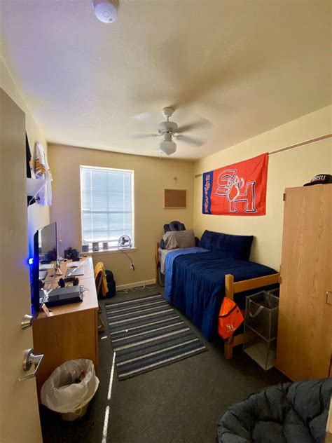 Sam Houston State University | Single dorm room, Dorm room designs ...