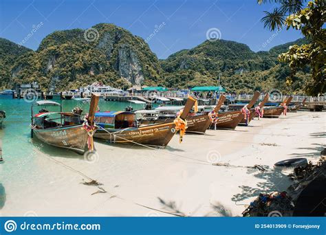 Koh Phi Phi Beach in Thailand Stock Image - Image of relaxation ...