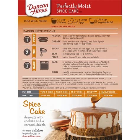 Duncan Hines Cake Mix, Perfectly Moist, Spice (15.25 oz) from H-E-B - Instacart