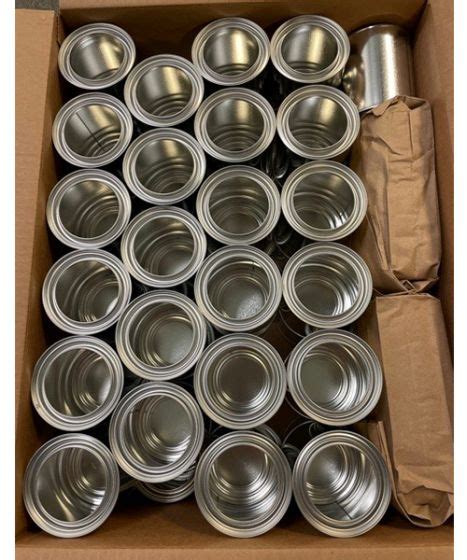 1 Pint Metal Paint Cans with Lids - Unlined, 50 Pack