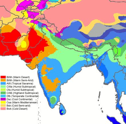 Weather and Climate: Kathmandu, Nepal: Climate Controls and Climate Classification