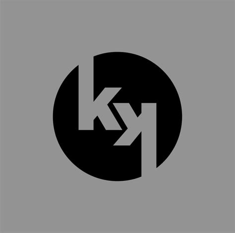 KK brand name initial letter round icon. KK brand symbol. 20292017 ...