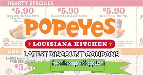 Printable Coupons 2023: Popeyes Chicken Coupons