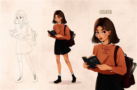 10 Simple Digital Character Design illustrations by Ukranian Artist Yelyzaveta