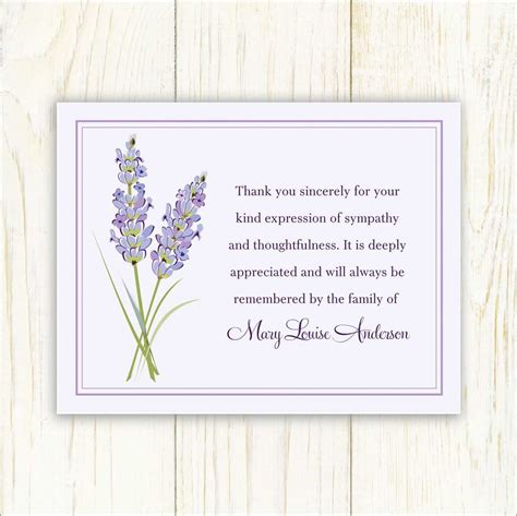 Printable Free Funeral Thank You Cards Templates