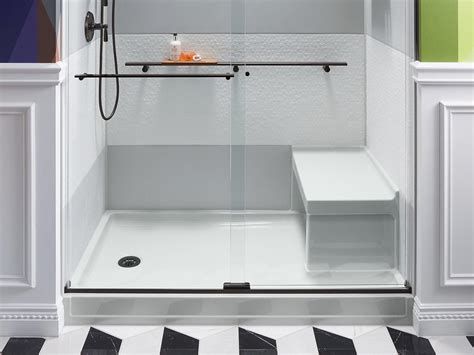 With crisp lines and an elegant border this Tresham shower base brings classic American design ...