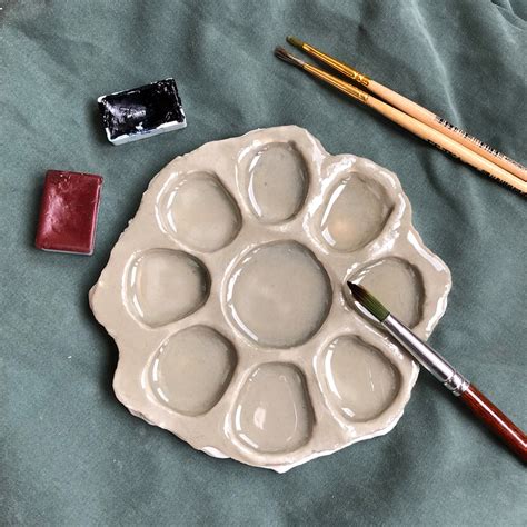 Ceramic palette Ceramic paint palette Watercolor palette | Etsy