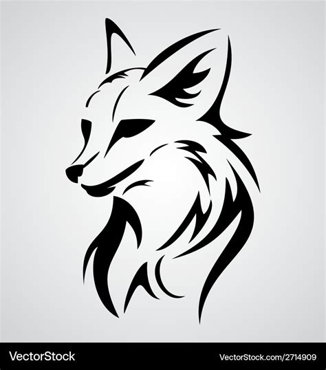 Fox tattoo design Royalty Free Vector Image - VectorStock