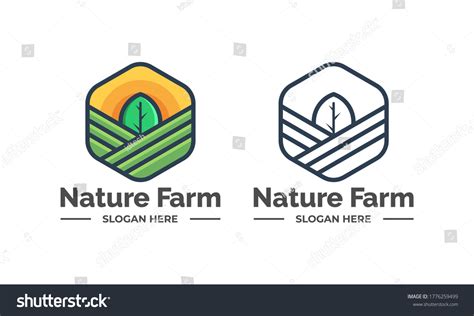 Vector Illustration Nature Farm Logo Icon Stock Vector (Royalty Free ...