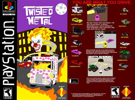 Twisted Metal 1 Ps1 Cover Front and Back by GSOME94 on DeviantArt