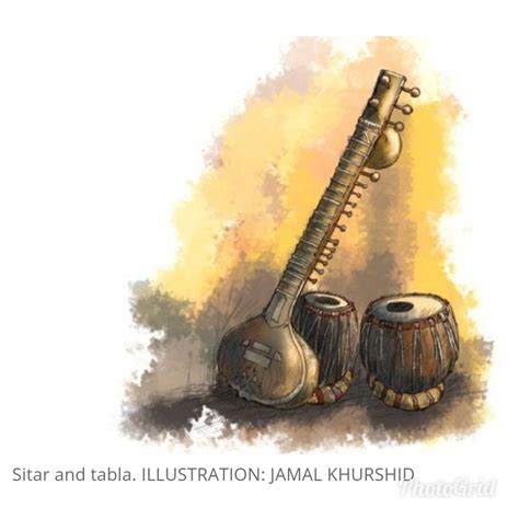 Star and Tabla Illustration