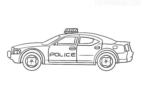 Police Car Coloring Page