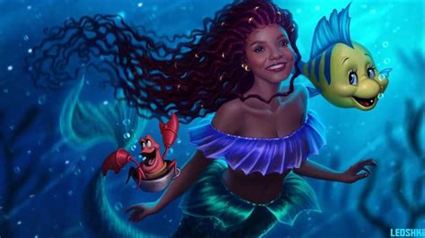 Leoshki Art on Instagram: "🌊 Halle Bailey as Ariel 🌊 @chloexhalle 💙 So happy with thi… | The ...