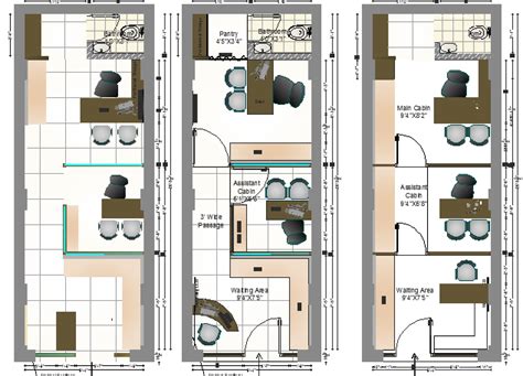 Floor plan layout details of clinic dwg file - Cadbull