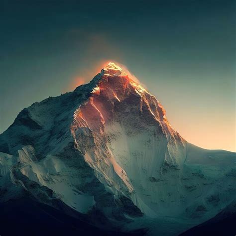 Premium AI Image | sunrise in the mountains Morning at the peaks of Mount Everest