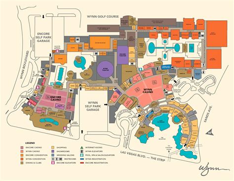 Las Vegas Encore and Wynn hotel map