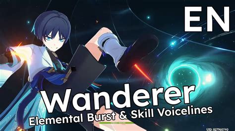 Wanderer - Elemental Skill and Burst Voice Lines - English with ...