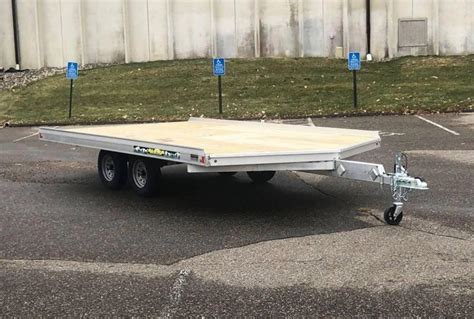 Aluma 8614/13B 8.5x14 3-Place Aluminum Snowmobile Trailer with Brakes | Snowmobile Trailers For ...