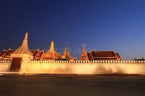 Night View of Grand Palace in Bangkok,Thailand. Stock Photo - Image of ...