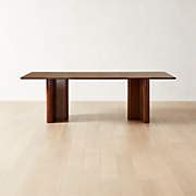 Royce Rectangular Dark Wood Dining Table 96" | CB2