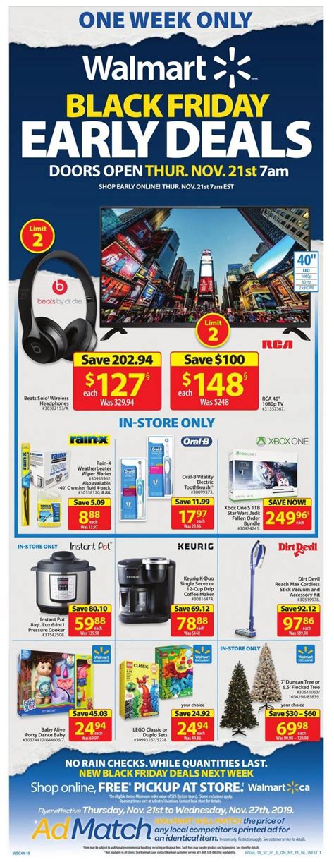 Walmart Early Black Friday Deals Flyer November 21 to 27