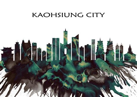 Kaohsiung City Skyline Mixed Media by NextWay Art | Fine Art America