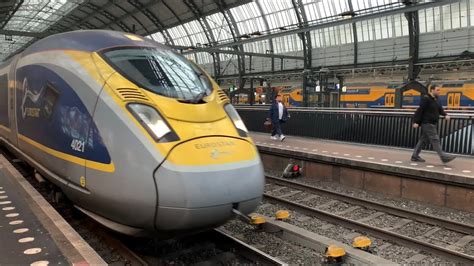 Eurostar E320 arrives in Amsterdam Centraal - YouTube