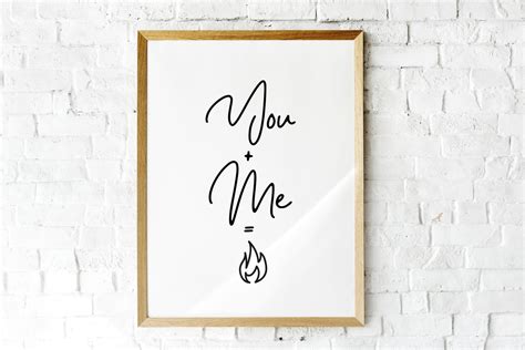 You Me Quote Poster Typography Print Digital Download - Etsy