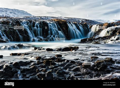 Scenic View Of Waterfall Stock Photo - Alamy