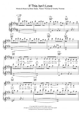 If This Isn't Love (Piano, Vocal & Guitar Chords) - Print Sheet Music