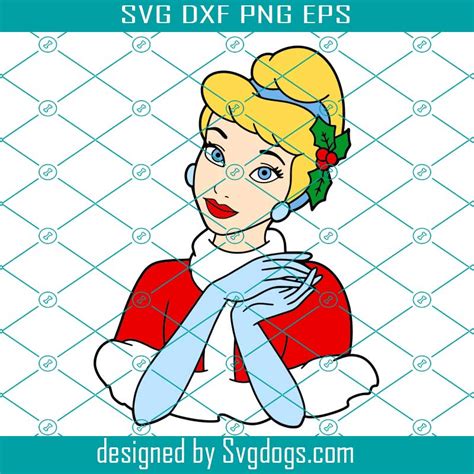 Christmas Princess Svg, Christmas Svg, Disney Princess Svg