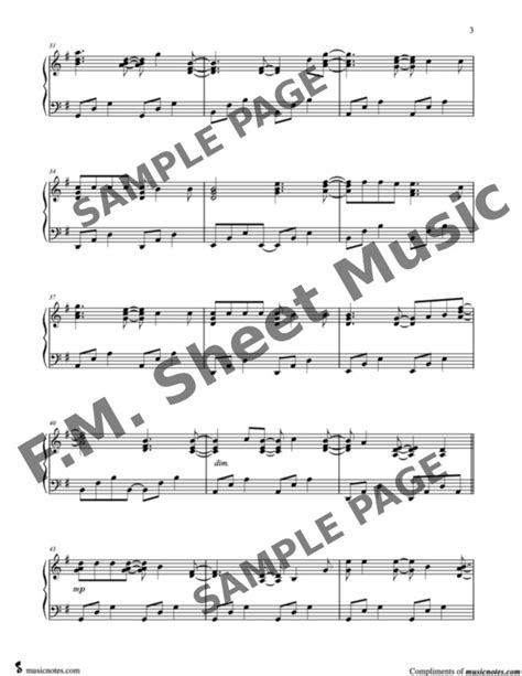 This Is The Last Time (Intermediate Piano) By Keane - F.M. Sheet Music ...